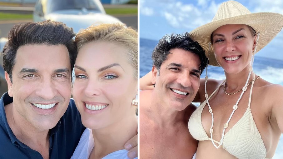 Ana Hickmann celebra um ano do 1º beijo com Edu Guedes