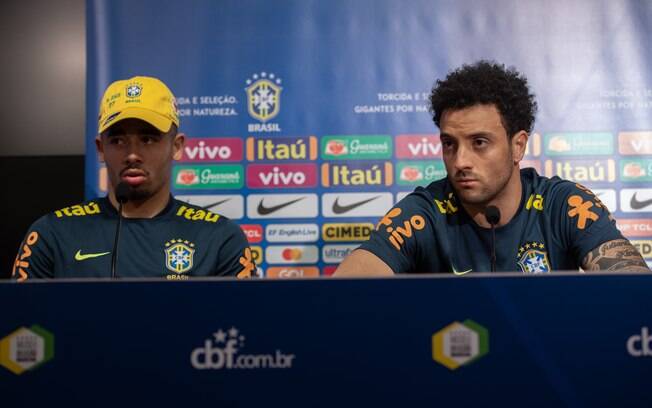 Gabriel Jesus e Felipe Anderson concederam entrevista coletiva antes de amistoso da seleção brasileira