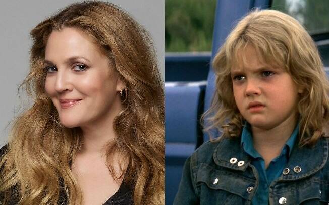 Antes e depois das celebridades: Drew Barrymore quando era criança