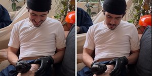 Filho de Alessandra Negrini faz tatuagem milenar na coxa