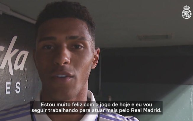 Vinicius Tobias faz seu primeiro jogo pelo Real Madrid: 'Sonho de infância'