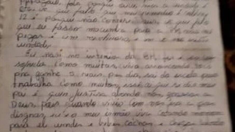 Carta entregue à Polícia de Goiás teria sido escrita por lázaro