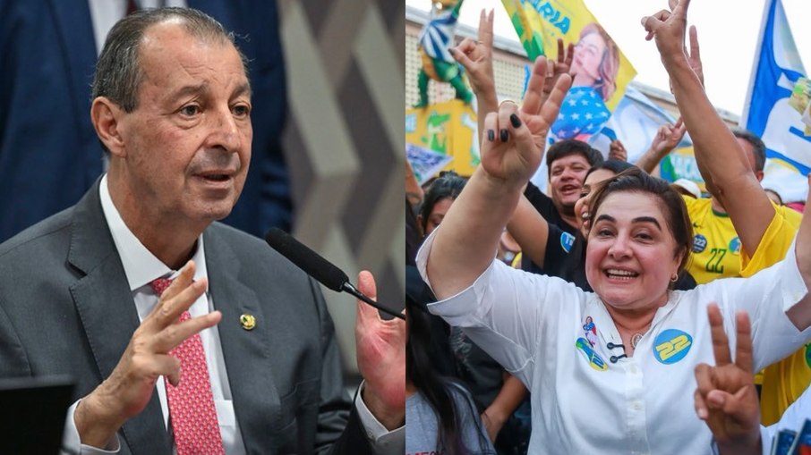 Omar Aziz (PSD) e Professora Maria do Carmo (PL) Omar Aziz (PSD) e Professora Maria do Carmo (PL)