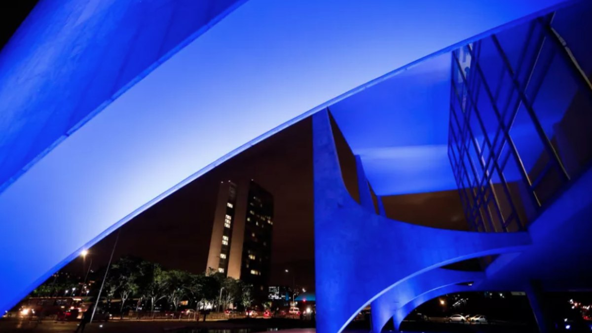 Palácio do Planalto com Congresso Nacional ao fundo