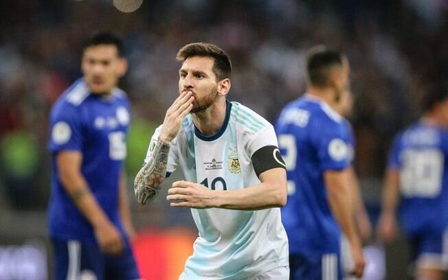 Messi é o astro da seleção argentina