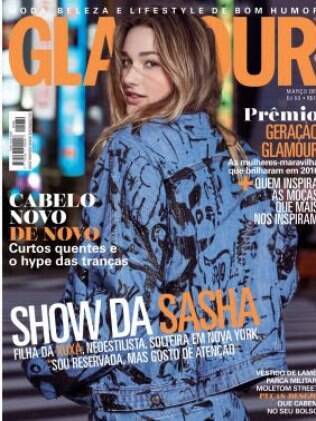 Sasha é capa da revista Glamour do mês de março