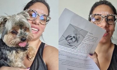 Vizinha deixa carta sobre cãozinho ansioso