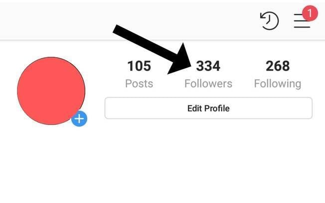 Como remover seguidores no Instagram #1: na página do seu perfil do Instagram, clique na sua lista de seguidores