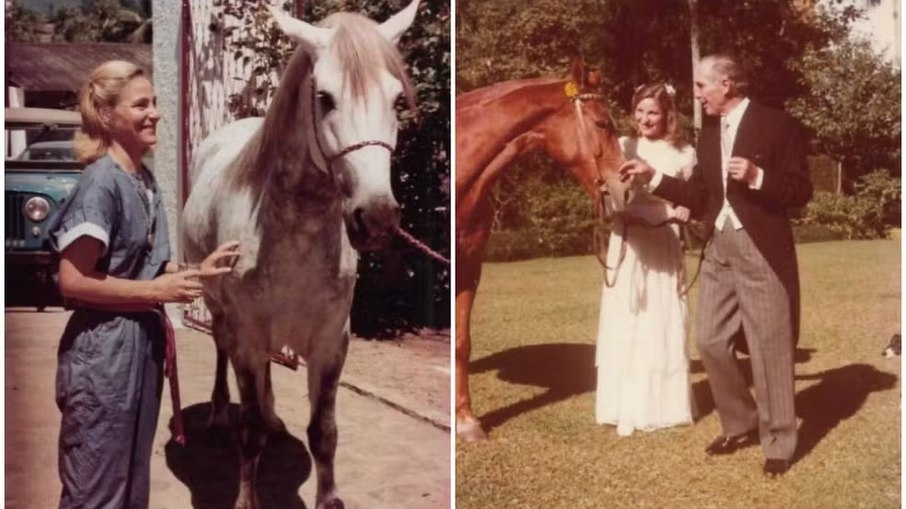 Cristina de Orleans e Bragança tinha admiração por cavalos, segundo mostra acervo da família Cristina de Orleans e Bragança tinha admiração por cavalos, segundo mostra acervo da família