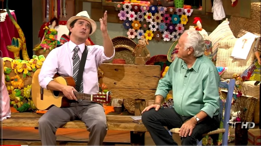 Jara Arrais e Rolando Boldrin no programa Sr.Brasil Jara Arrais e Rolando Boldrin no programa Sr.Brasil