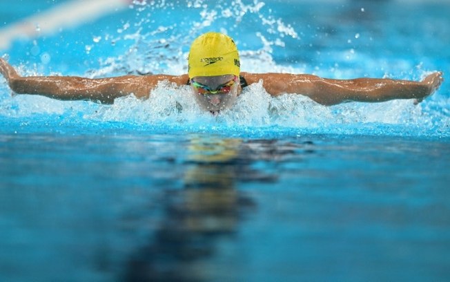 (Arquivo) A australiana Emma Mckeon durante a final feminina dos 4x100 medley nos Jogos de Paris 2024