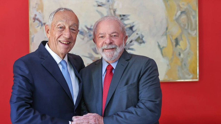 Presidente de Portugal, Marcelo Rebelo de Souza e o presidente Lula