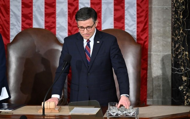 O presidente da Câmara dos Representantes dos Estados Unidos, Mike Johnson