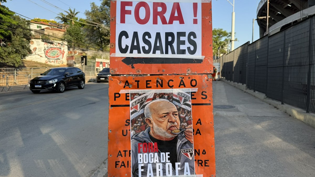 Protesto da torcida do São Paulo contra a diretoria