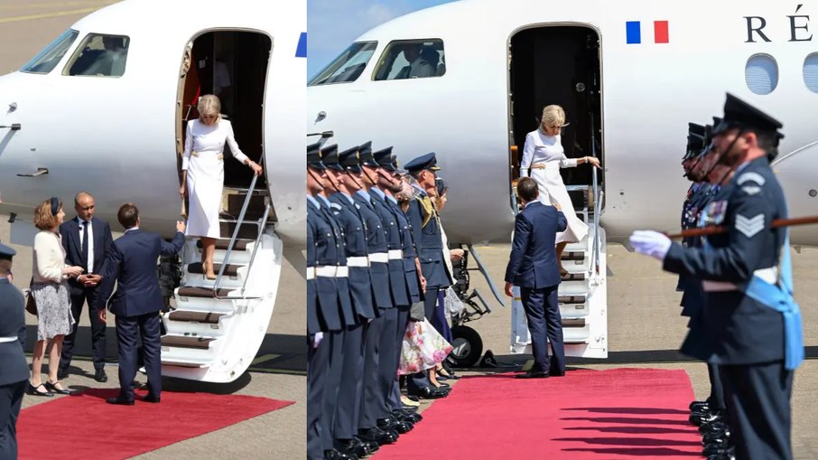 Esposa de Macron negou sua ajuda ao desembarcar Esposa de Macron negou sua ajuda ao desembarcar