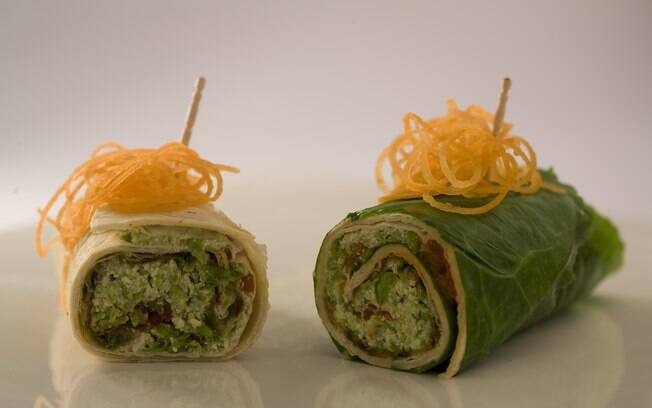 Foto da receita Wrap vegetariano pronta.