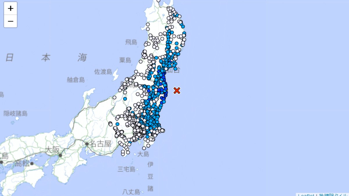 Terremoto de magnitude 6 atinge a costa leste de Honshu, no Japão