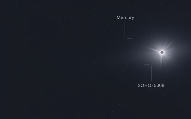 Destaque da NASA: cometas no eclipse solar são foto astronômica do dia
