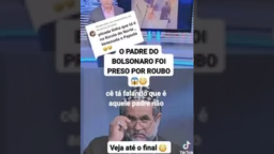 O vídeo que circula faz uma associação entre a imagem do político com a prisão de outro padre