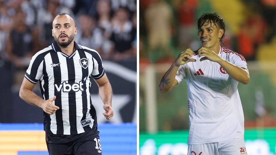 Arthur Cabral, no Botafogo, e Bernabei, no Internacional, devem ser titulares