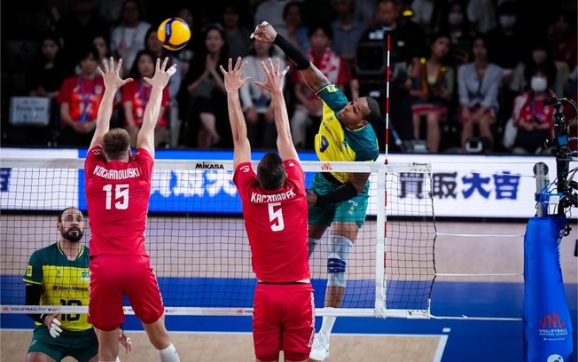 VNL: Brasil sobra em quadra e volta a vencer a Polônia após 3 anos