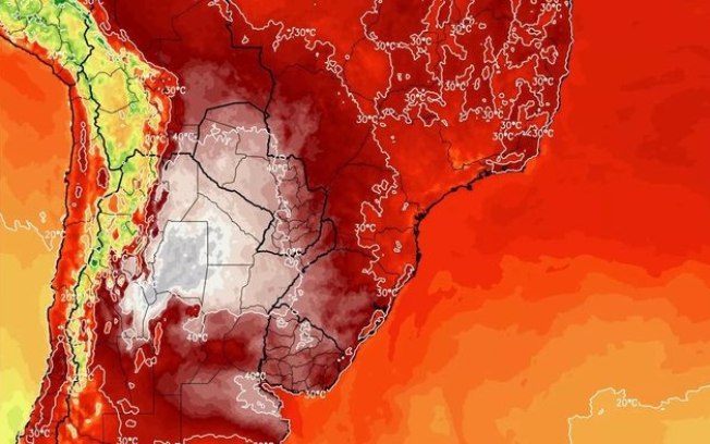 Domo de calor na Argentina deve trazer onda de calor para o RS
