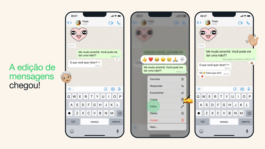 WhatsApp lança recurso para editar mensagens