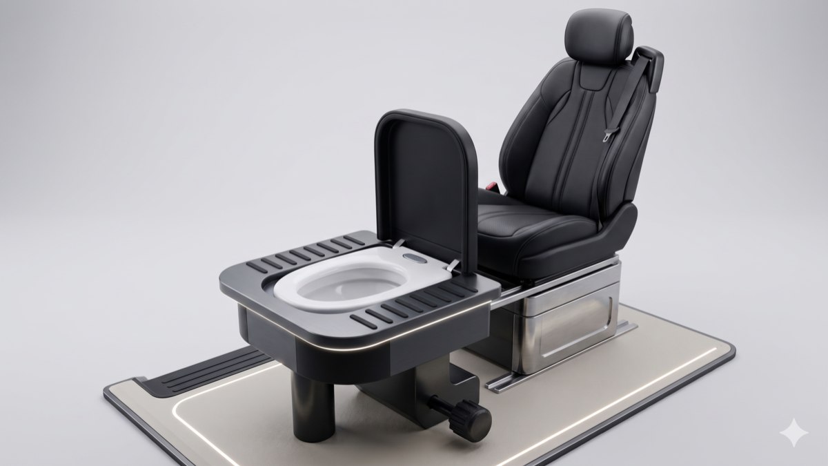 Montadora chinesa registra patente de vaso sanitário sob banco