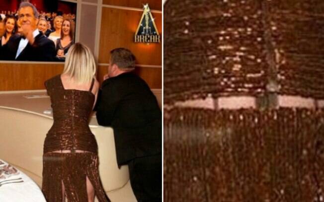 Katy Perry acabou mostrando calcinha com abertura de vestido ao se debruçar em sofá em festa do Oscar