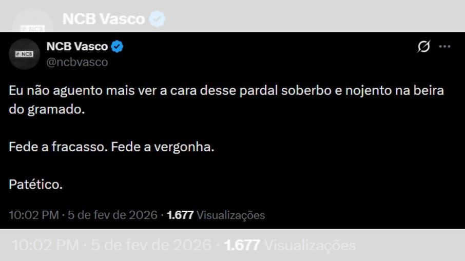 Vascaínos protestam nas redes sociais contra Fernando Diniz Vascaínos protestam nas redes sociais contra Fernando Diniz