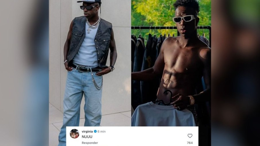 Comentário de Virginia em fotos de Vini Jr gera onda de reações na web
