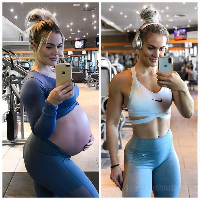 A influenciadora e coach compartilhou todo o processo de exercícios durante a gravidez em seu perfil no Instagram