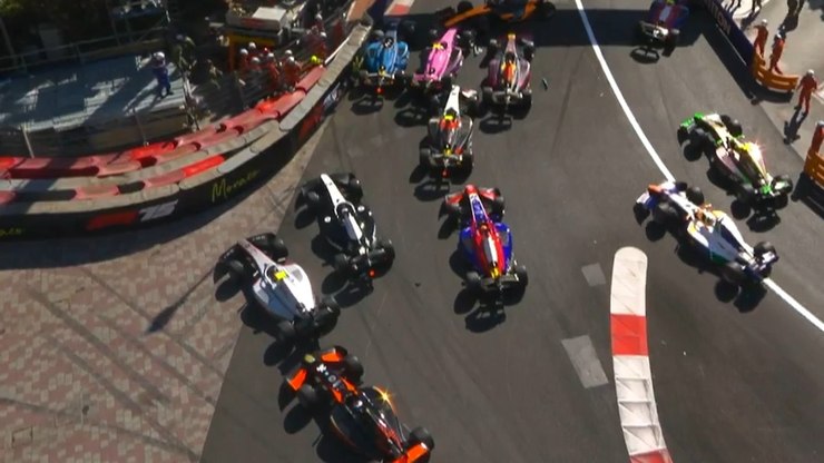 F2: engavetamento na largada elimina 7 pilotos em Mônaco