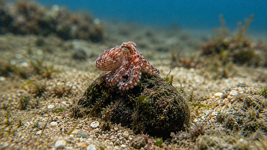 Cientistas soltaram 130 mil filhotes de polvo para conter ameaça do caranguejo-azul