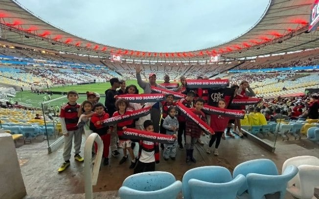 Atletas do projeto social Tênis na Lagoa têm experiência inédita no Maracanã em jogo do Flamengo