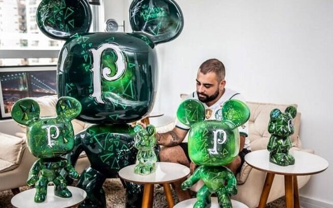 Artista plástico cria coleção em homenagem ao Palmeiras
