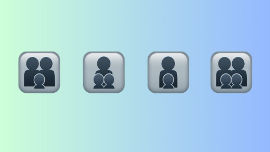 Novos emojis incluem famílias de gênero neutro