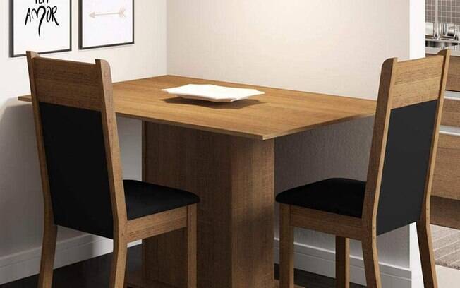 mesa de jantar para ambientes compactos