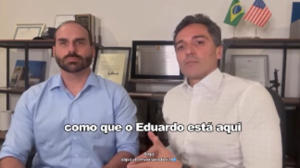 Eduardo Bolsonaro e o deputado estadual Paulo Mansur (PL), nos Estados Unidos Eduardo Bolsonaro e o deputado estadual Paulo Mansur (PL), nos Estados Unidos