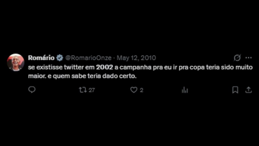 Em 2010, Romário já enxergava o poder das redes sociais em relação à Seleção