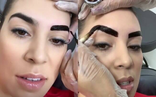 Naiara Azevedo decide fazer sobrancelha de henna e mostra detalhes do procedimento em seu Instagram