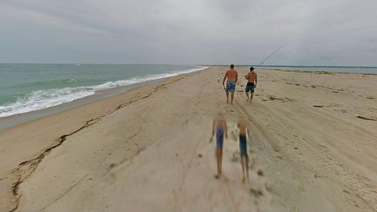 Norton Point Beach, em Edgartown, Martha's Vineyard, onde ocorreu o possível ataque de tubarão.