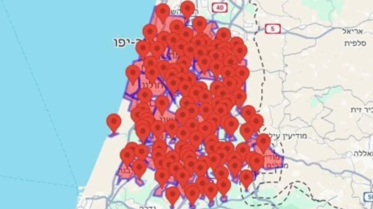 Áreas atacadas em um dos dias dessa semana pelo Hezbollah