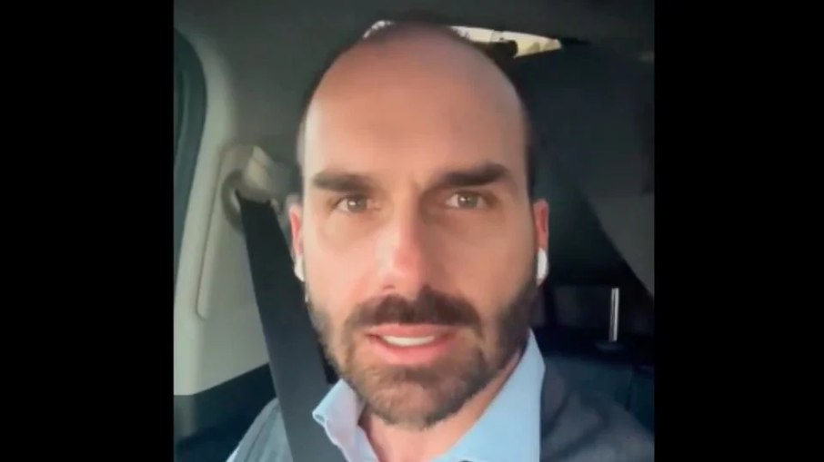 O deputado Eduardo Bolsonaro (PL-SP), nos EUA O deputado Eduardo Bolsonaro (PL-SP), nos EUA