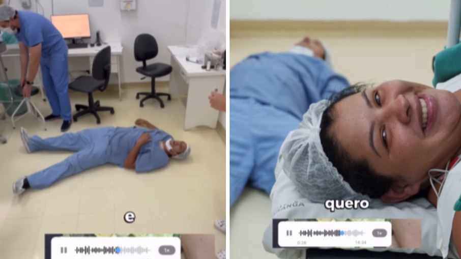 Pai desmaia durante parto e cena vira sucesso na web