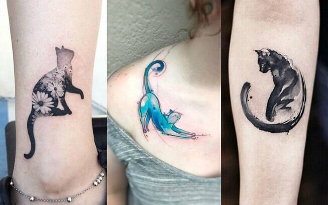 120 melhor ideia de Tatuagem de Gato e Cachorro