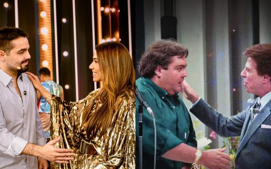 João Silva e Patricia Abravanel recriam foto histórica dos pais