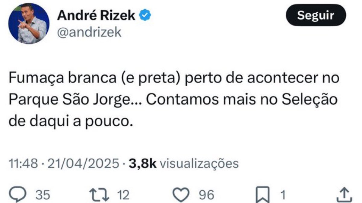 André Rizek fez post polêmico nesta segunda-feira André Rizek fez post polêmico nesta segunda-feira