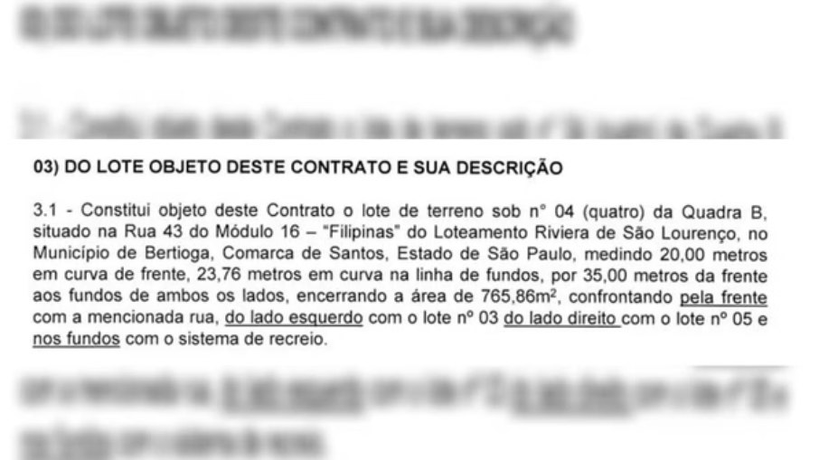 Um dos imóveis foi uma casa de praia em Bertioga, litoral de São Paulo, na Riviera de São Lourenço