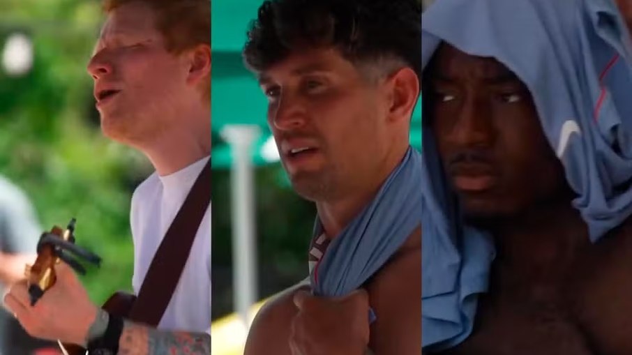 Jogadores da Inglaterra vivem tédio durante show de Ed Sheeran Jogadores da Inglaterra vivem tédio durante show de Ed Sheeran